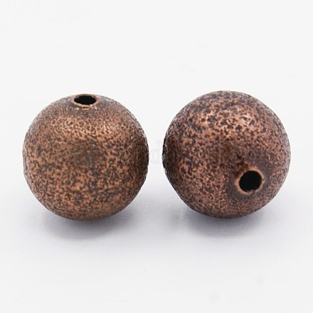 Red Copper Color Brass Textured Round X-EC249-NFR-1