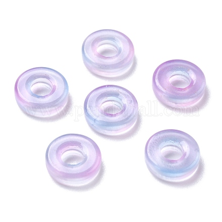 Frosted Glass Beads GLAA-P049-B06-1
