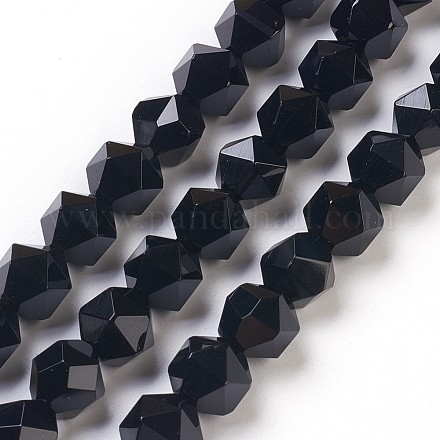 Brins de perles d'onyx noir naturel G-K282-01C-1