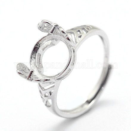 Adjustable Sterling Silver Ring Components STER-I016-003P-1