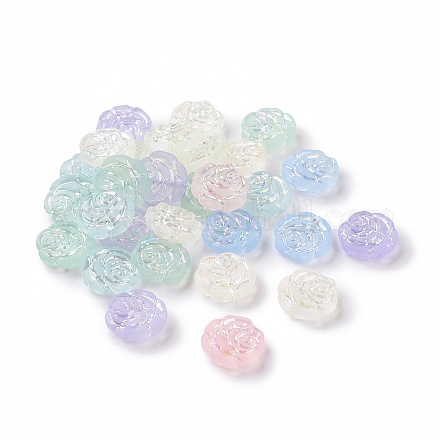 Transparent Frosted Acrylic Beads OACR-P013-40M-1