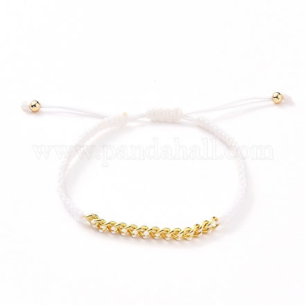 Verstellbare geflochtene Perlenarmbänder aus Nylonfaden BJEW-JB05697-01-1
