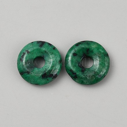 Подвески из натуральной зеленой кунжутной яшмы G-WH0016-53D-1
