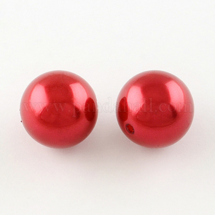 Round ABS Plastic Imitation Pearl Beads OACR-R053-11-1