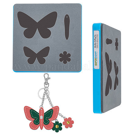 SUPERDANT Butterfly Leather Cutting Dies Flower Wooden Die Cuts DIY Faux Leather Cutting Machine for Keychain Handbags Collection Gift for Butterfly Lovers DIY-SD0001-71G-1
