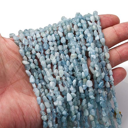 Природные Аквамарин бисер нитей G-I389-A17-1