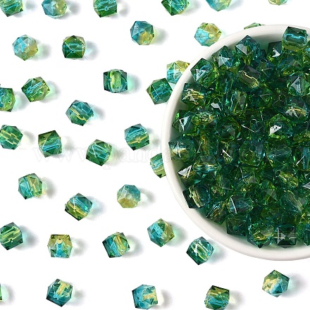 300 шт. двухцветные прозрачные акриловые бусины&nbsp;ACRP-YW0001-16D-1