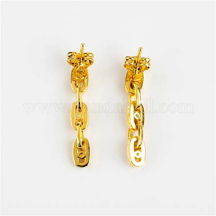 Eco-Friendly Brass Stud Earrings EJEW-AA00099-14G-1