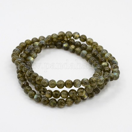 108 perles mala bijoux bouddhiste labradorite naturelle ronde perles colliers de prière élastiques NJEW-E017-06-1