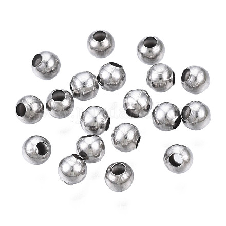 Perles rondes en 304 acier inoxydable STAS-TAC0004-3mm-P-1