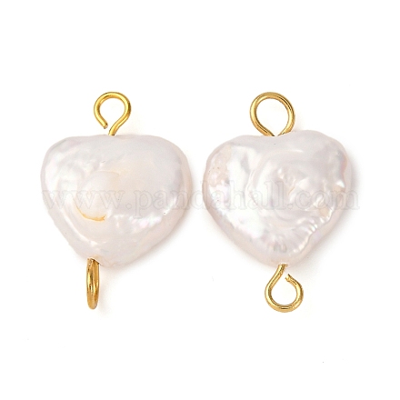 Подвески-сердечки из натурального барочного жемчуга Кеши PALLOY-JF04206-02-1