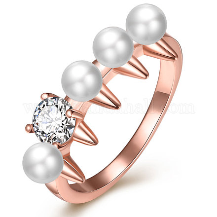Los anillos de dedo de abalorios de imitación RJEW-BB17615-6-1