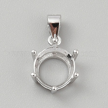 Сеттинги Серебряный кулон кабошон 925 стерлингов STER-WH0816-004P-01-1