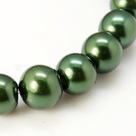 Perle sfuse rotonde di vetro per la creazione artigianale di gioielli con collana X-HY-6D-B59-1