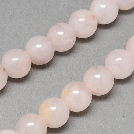 Rosa naturale fili di perle di quarzo G-R193-13-10mm-1