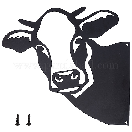 Fer lorgnant bétail métal art ferme jardin décor DJEW-WH0063-04-1