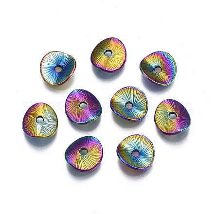 Perlas de aleación de color arco iris chapado en estante PALLOY-S180-352-1