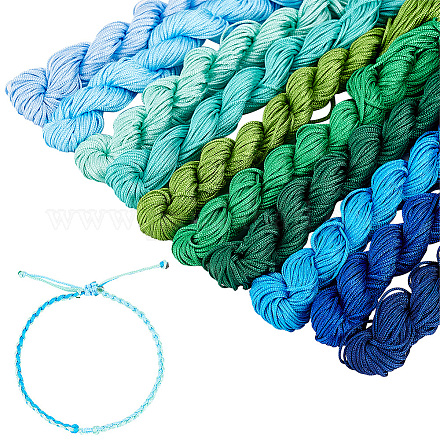 Pandahall Elite 10 пучок 10 цветов нейлоновый китайский шнур для вязания NWIR-PH0002-06A-02-1