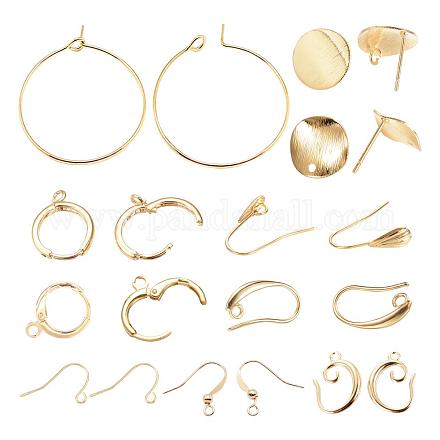 BENECREAT Brass Huggie Hoop Earring Findings & Earring Hooks & Ear Stud Findings KK-BC0001-65G-1