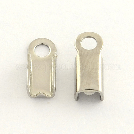304 Stainless Steel Folding Crimp Ends X-STAS-R063-30-1