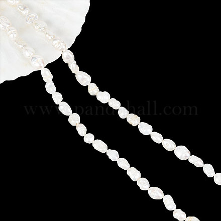 Nbeads 1 Strand Baroque Style Natural Keshi Pearl Beads Strands PEAR-NB0002-15-1