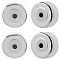 10Pcs 304 Stainless Steel Ear Nuts, Flat Round Ear Backs, Stainless Steel Color, 5.5x3mm, Hole: 0.8mm