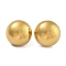 304 Stainless Steel Half Round Stud Earrings for Women, Golden, 16mm