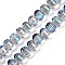 Electroplate Transparent Glass Beads Strands, Pumpkin, Faceted, Light Blue, 8x6mm, Hole: 1.2mm, about 78~81pcs/strand, 18.50''(47cm)