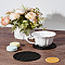 2Pcs Silicone Coaster, Cup Mats, Flat Round, Black, 100x5mm