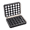 60Pcs 2 Colors Plastic Loose Diamond Round Boxes, Organizer Bags for Nail Art, Small Items, Loose Gems Storage, Black and White, Black, Bag: 26x20.5x6.6cm, round box: 32mm in diameter, 30pcs/color