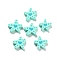 Handmade Polymer Clay Beads, Starfish, Green, 10.5~12x11.5~14x4~4.5mm, Hole: 1.6mm