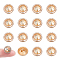 20Pcs 1-Hole Flat Round Zinc Alloy Rhinestones Buttons, Metal Buttons Dot Drill Fashion Small Scent High-grade Hand Sewn Trench Coat Sweater Shirt Buttons, Light Gold, Pale Goldenrod, 12x8.5mm, Hole: 2mm