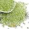 6/0 Spray Paint Glass Seed Beads, Teardrop, Olive Drab, 5x4.5x4mm, Hole: 1mm, about 100pcs/10g
