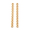 Brass Multi-Strand Links, 10-Hole, Oval, Real 18K Gold Plated, 44.5x4.5x2.5mm, Hole: 2mm