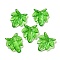 Transparent Acrylic Pendant, Leaf, Lawn Green, 27x24x1.2mm, Hole: 2mm, 781pcs/500g