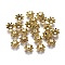 Tibetan Style Bead Caps, Lead Free , Flower, Antique Golden, Size: about 9mm in diameter, Hole: 2mm