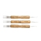 3Pcs 3 Styles Iron Crochet Hooks, with Bamboo Handles, Peru, 165~173x14.5x9mm, 1pc/style