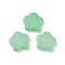 Transparent Glass Beads, Star, Baking Paint, Dark Sea Green, 14x15x5mm, Hole: 1.2mm