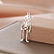 Stainless Steel Pendants, Skeleton, Stainless Steel Color, 28x13mm