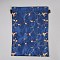 Embroidery Flower Burlap Packing Pouches Drawstring Bags, for Christmas, Wedding Party and DIY Craft Packing, Rectangle, Dark Blue, 35x26x0.3cm