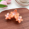 Candy Color Three Flower Plastic Claw Hair Clips, Hair Accessories for Women & Girls, Coral, 95x55mm