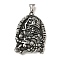 316 Surgical Stainless Steel Pendants, Antique Silver, Arch, 49x33x4mm, Hole: 4x8mm