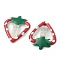 Iron Snap Hair Clips, with Enamel, for Children's Day, Strawberry, Red, 35.5x28.5x1.9mm