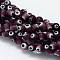 Handmade Evil Eye Lampwork Round Bead Strands, Purple, 10mm, Hole: 1mm, about 39pcs/strand, 14.96 inch