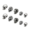 DICOSMETIC 10pcs 5 Styles 304 Stainless Steel Antique Silver Skull Beads Metal Skeleton Beads Large Hole Beads Skull Spacer Beads for Necklace Bracelet Jewelry Making