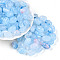 Transparent Acrylic Beads, Oval, Two Tone, Light Sky Blue, 14x10x8.6mm, Hole: 1.8~2mm, about 23pcs/20g