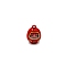 Baking Paint Brass Pendants, Mini Daruma Charms, Red, 28x21mm