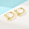 Brass Hoop Earrings, Bowknot, Real 18K Gold Plated, 12.5x14x5.5mm