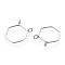 Non-Tarnish 304 Stainless Steel Pendants, Manual Polishing, Hexagon Charms, Hollow, Stainless Steel Color, 17x16x1mm, Hole: 2mm