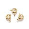 Eco-friendly Brass Spring Ring Clasps, Cadmium Free & Lead Free, Long-Lasting Plated, Real 24K Gold Plated, 5x1.8mm, Hole: 1mm, Inner Diameter: 2.5mm